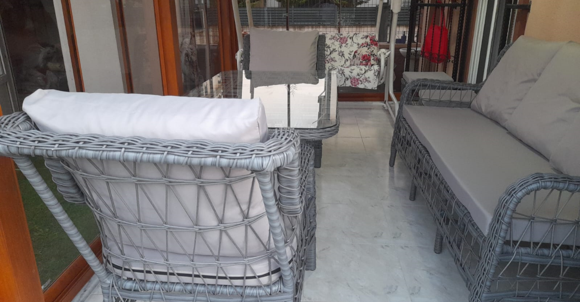 3'lü Rattan Şık Bahçe ve Balkon Takımı