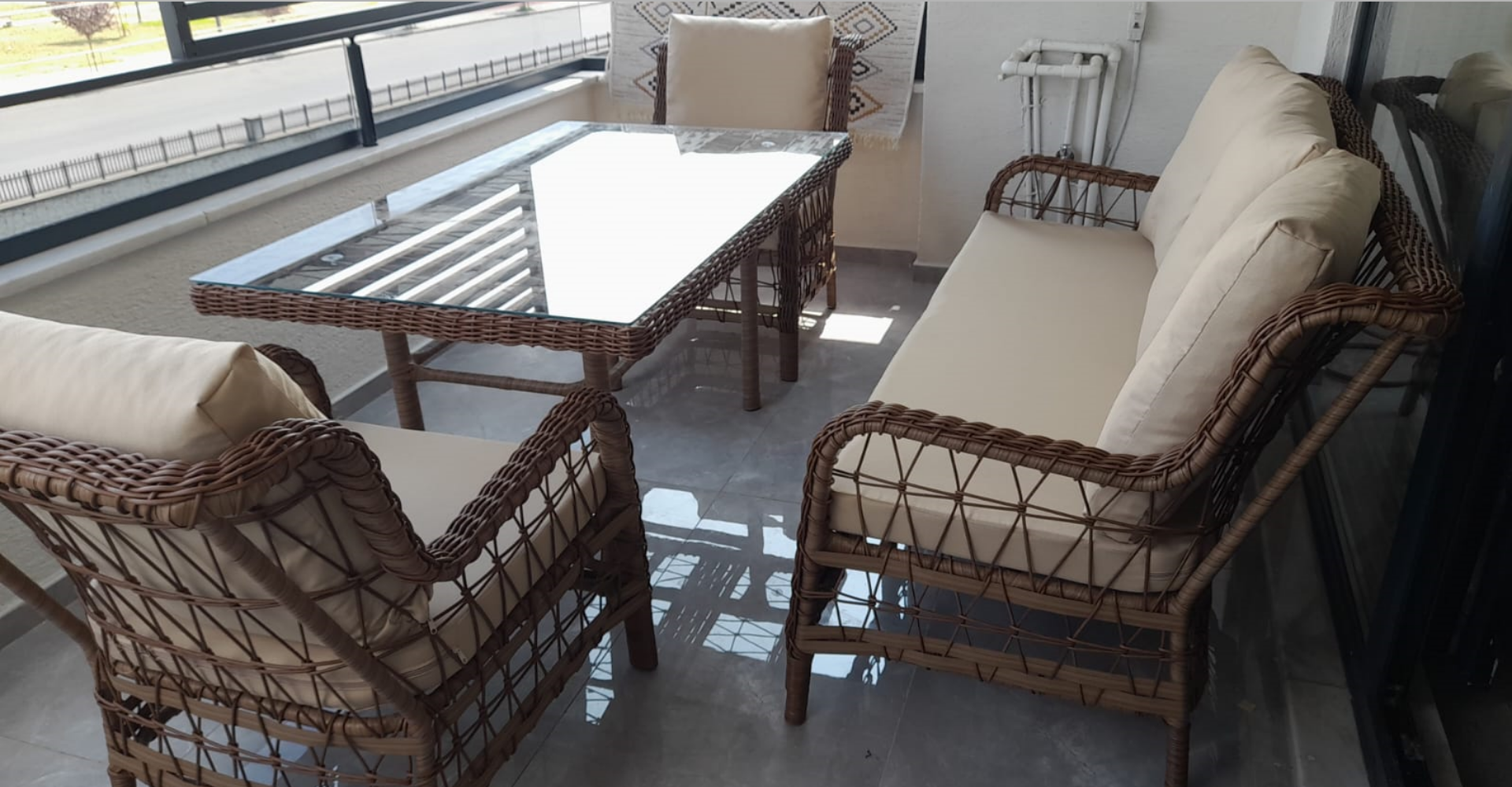 Lüks Rattan Bahçe ve Balkon Takımı