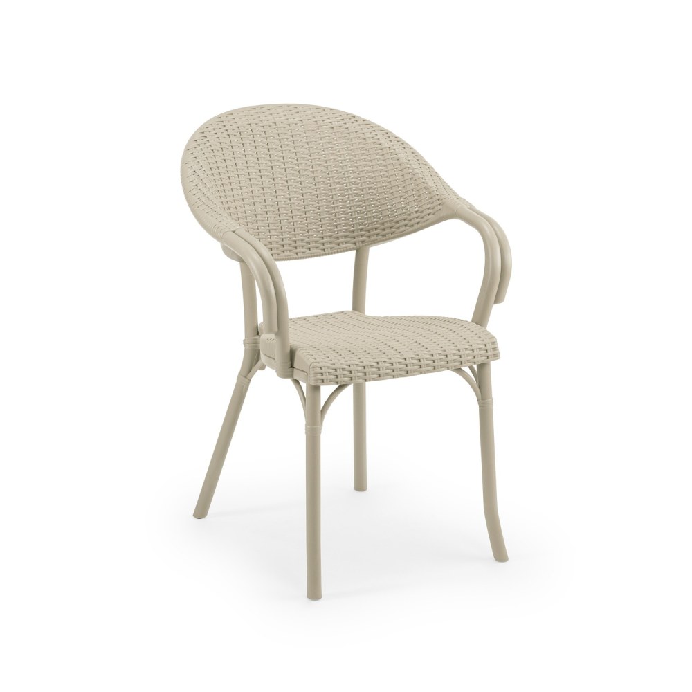 Bahçe ve Kafe İçin Rattan Desenli Koltuk